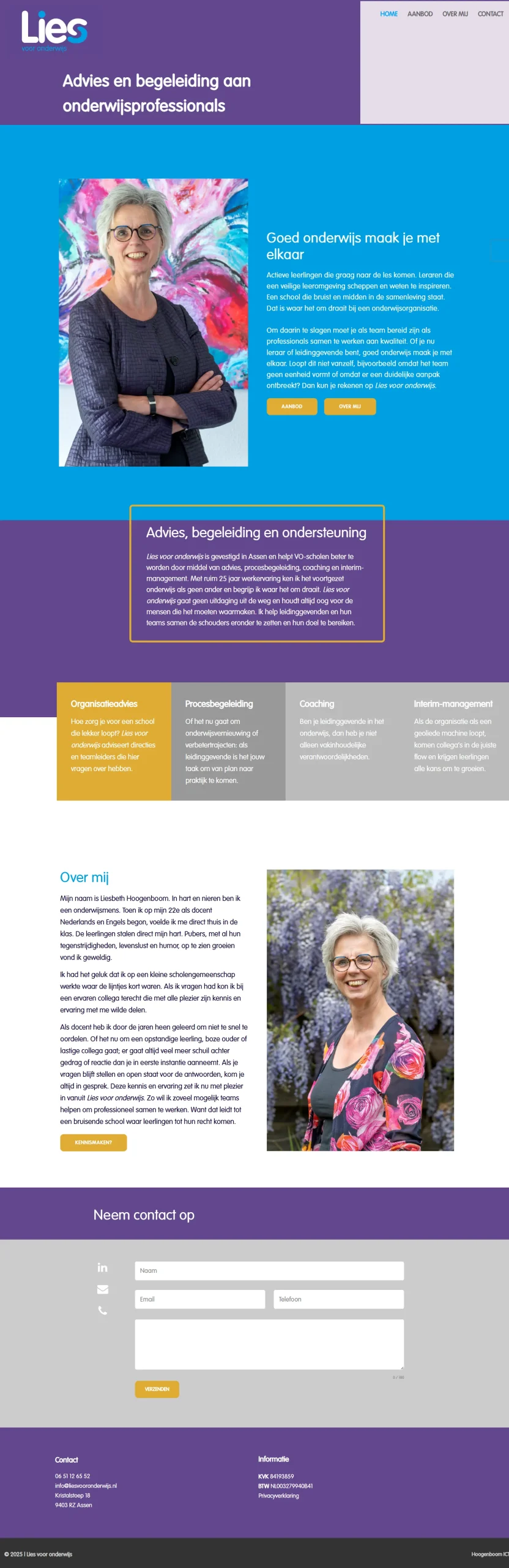 Website van Lies voor Onderwijs