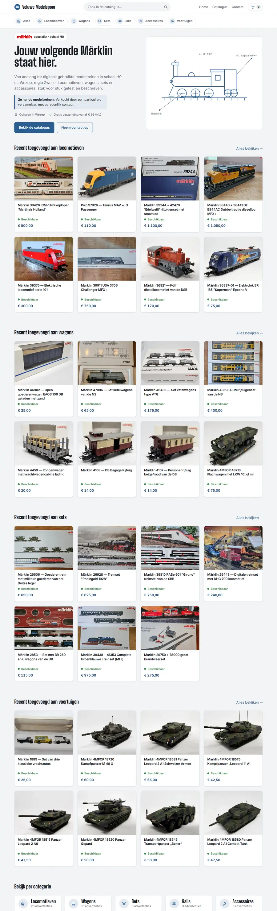 Website van Veluwe Modelspoor